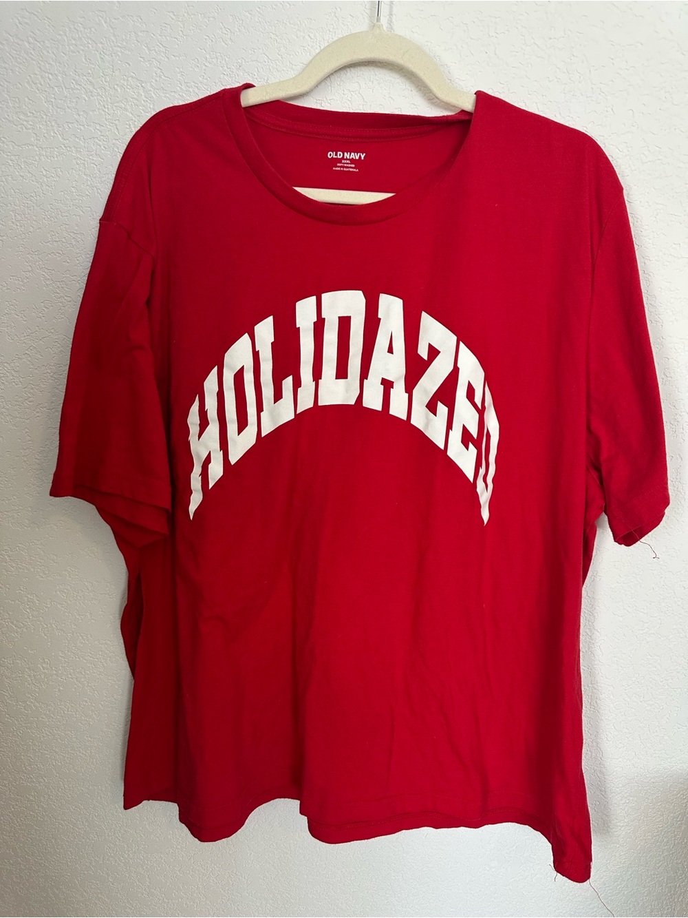 Old Navy Red Holiday 'HOLIDAZED' Graphic Tee